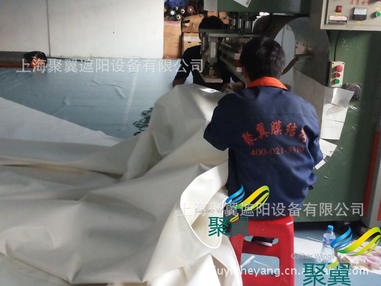 上海鋼膜結(jié)構(gòu)車棚，上海汽車遮陽蓬，上海景觀車篷