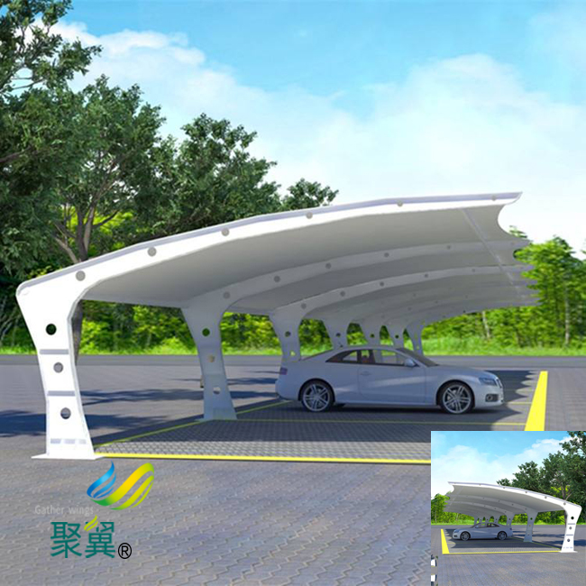 上海停車棚低價(jià)鋼膜結(jié)構(gòu)生產(chǎn)廠家汽車棚哪家好聚翼*選