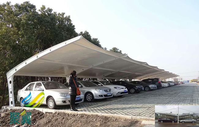 上海膜結(jié)構(gòu)活動汽車停車棚高度圖紙