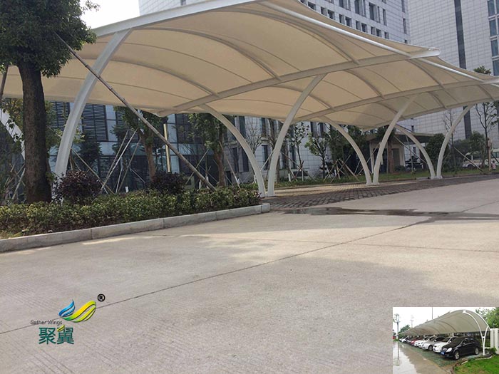 陜西膜結(jié)構(gòu)汽車停車棚廠家圖紙