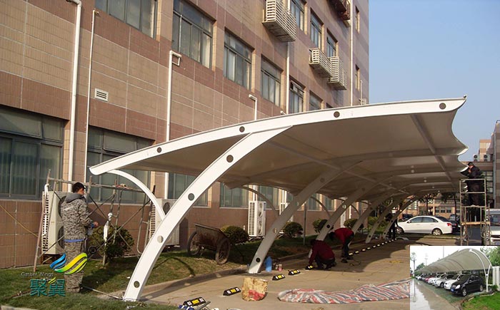 寧波汽車停車棚景觀棚張拉膜結(jié)構(gòu)公司設(shè)計設(shè)施工程