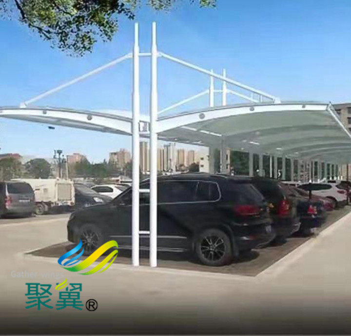 張拉膜結(jié)構(gòu)汽車停車棚特點(diǎn)|膜結(jié)構(gòu)停車棚廠家